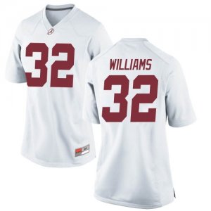 Women's Alabama Crimson Tide #32 C.J. Williams White Game NCAA College Football Jersey 2403HZFO7